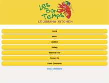 Tablet Screenshot of lesbontempslouisianakitchen.com